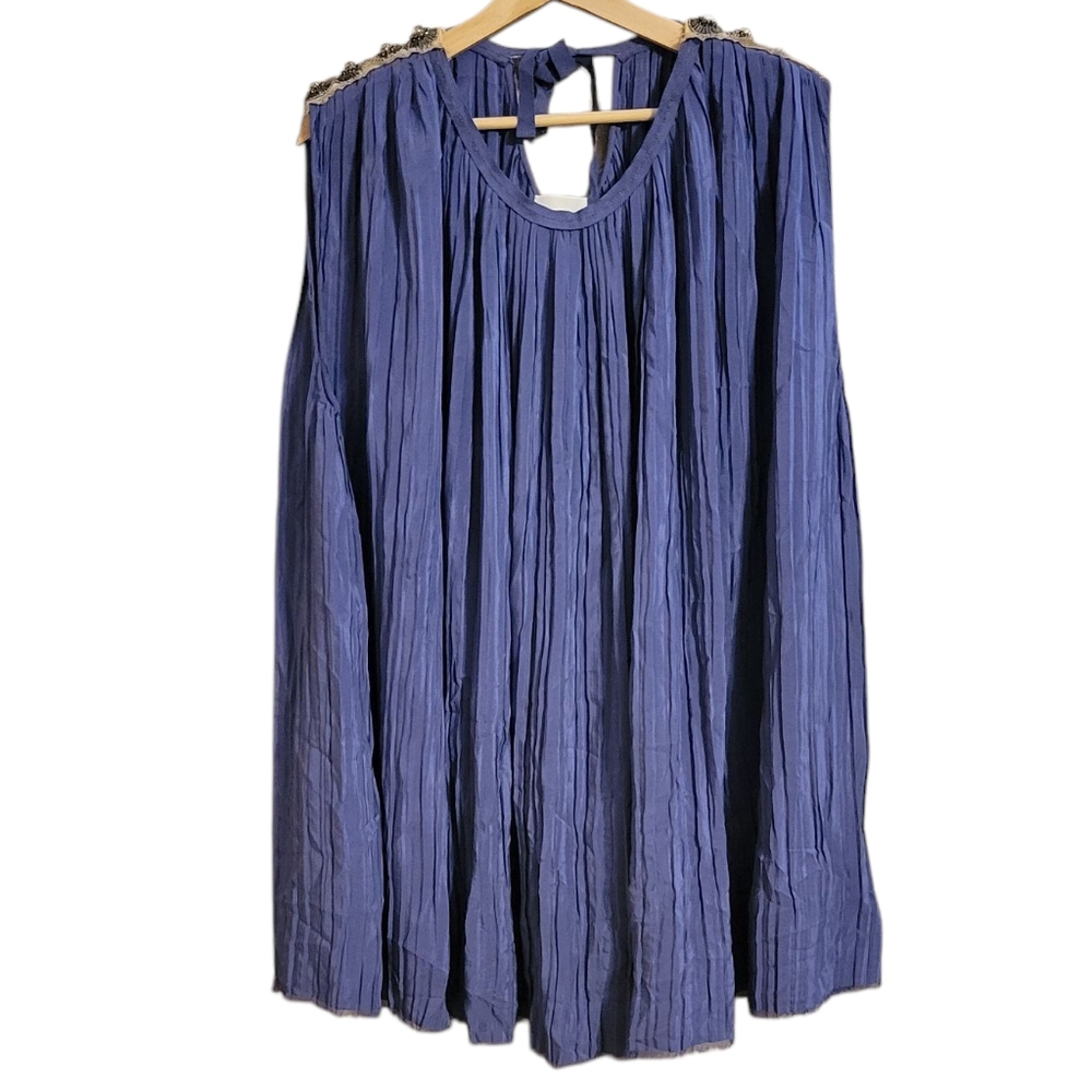 3.1 Phillip Lim Pleated Sleeveless Dress in Deep Blue